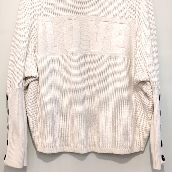 NWOT Mint Velvet Love Slogan Batwing Sweater white size medium - Picture 9 of 15